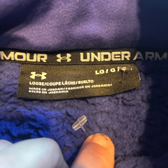 Under Armour Womens UA Sherpa Fleece Pullover Blue Comfort Jacket size l… - Picture 6 of 9